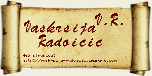 Vaskrsija Radoičić vizit kartica